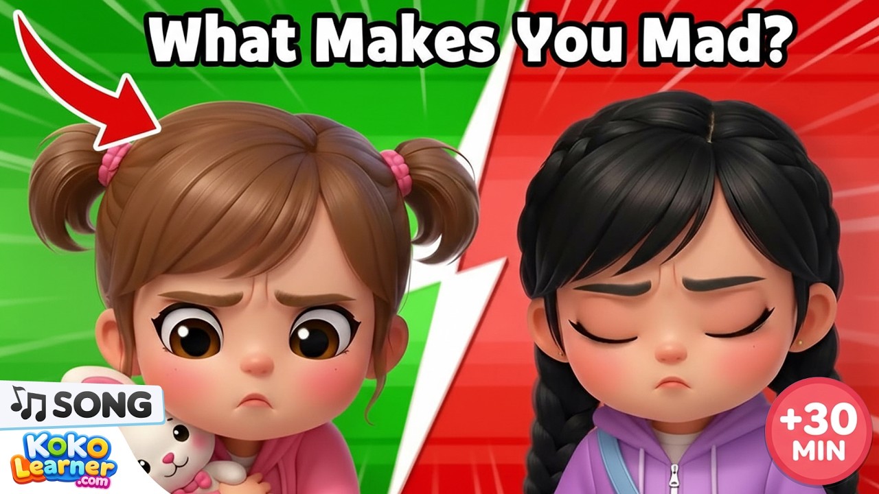 Feelings Song for Kids | Happy, Sad & Angry | Emotions Song for Toddlers (30 Minutes)