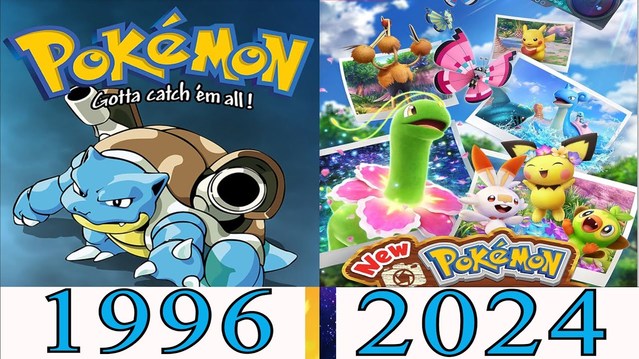 Evolution of Pokémon Games 1996 –2024 |  From Game Boy to Switch! 
