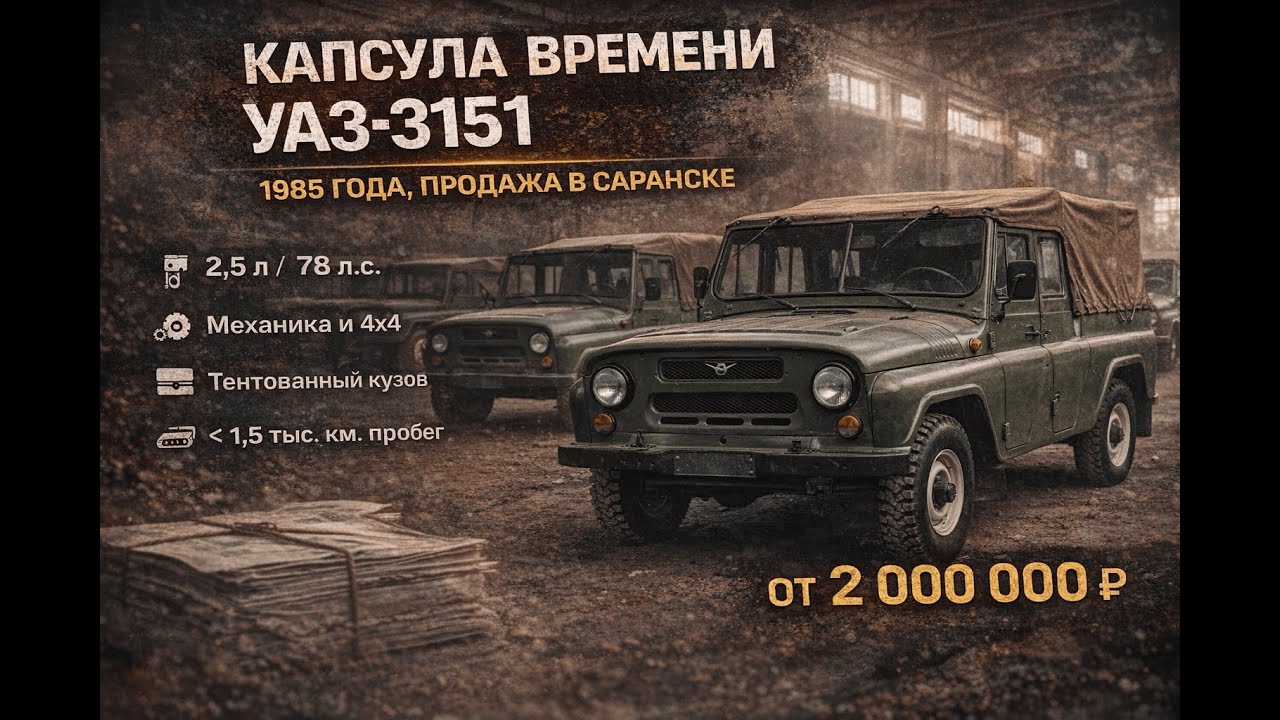 Продажа коллекции новых УАЗ-3151 выпуска 1985 года из Саранска
