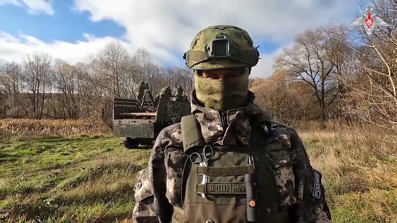 Боевая работа расчета 120-мм миномета ЗВО