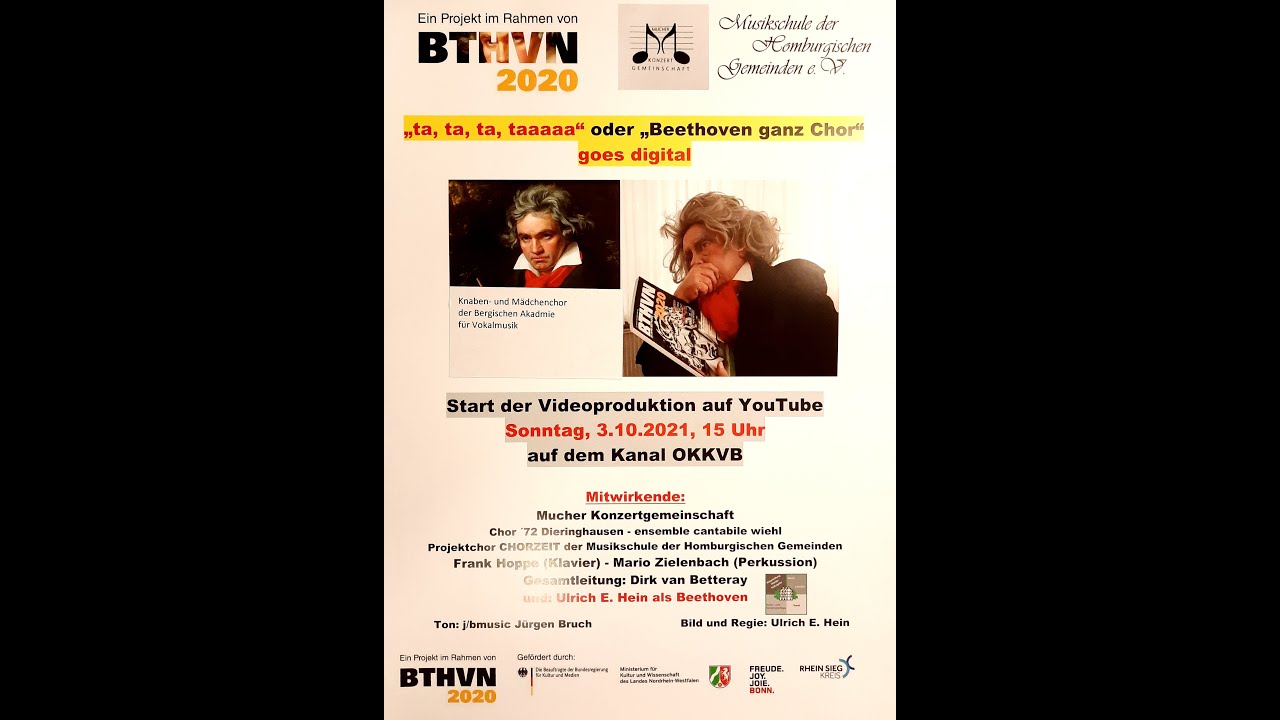 BTHVN2020: ta,ta,ta,taaaa&hellip;oder Beethoven ganz Chor(Tr&auml;gerverein Chormusik in Much,Hein,van Betteray)