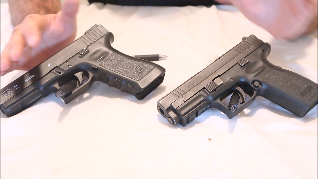 Glock 22 Springfield XD 40 مقارنة بين