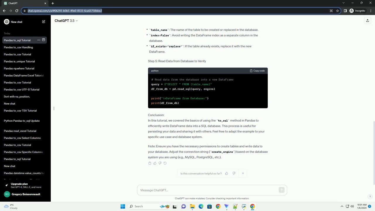 python pandas to sql stack overflow