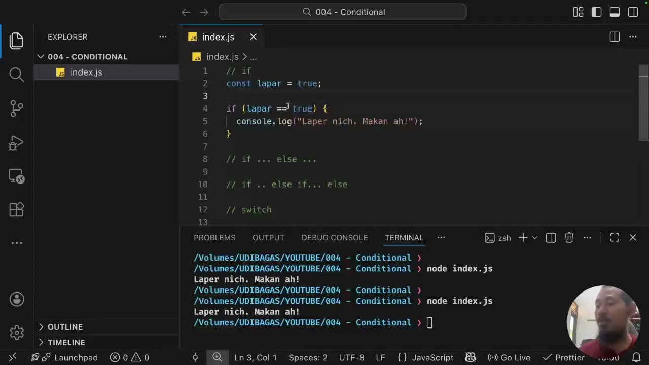 009 - Learning Javascript: The right way - Conditional