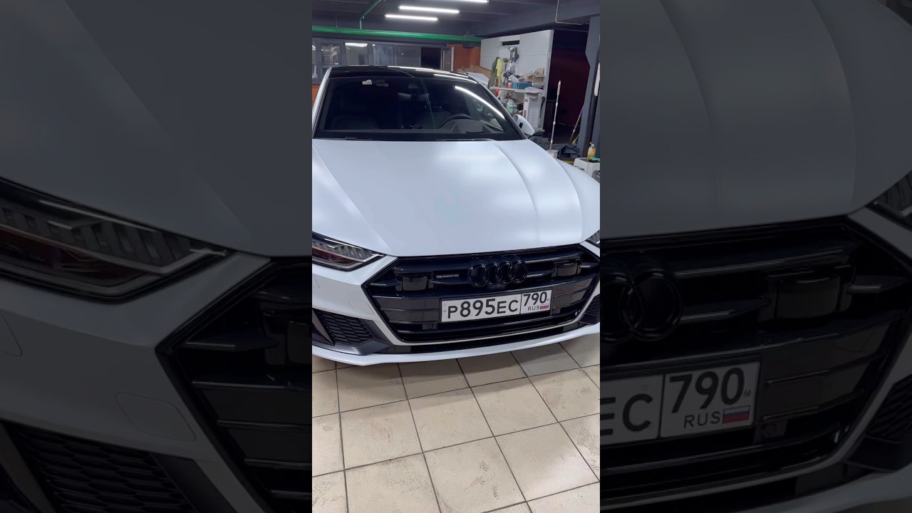 Audi A7 55 TFSI &mdash; оклейка матовой бронеплёнкой Matte Wrap & Paint-Protection