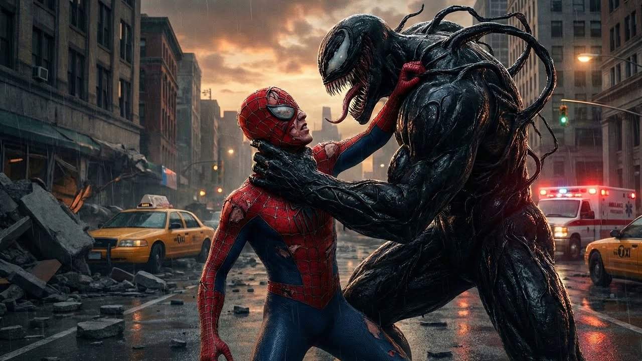 The Final Battle: Spider-Man’s Last Stand Against Venom 😢 | AI Veo3 Video