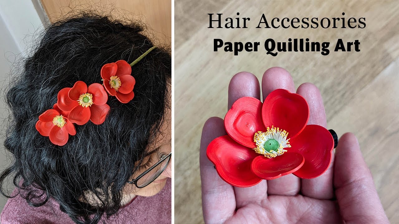 Paper Quilling Hair Clip & Band | Floral Tiara Accessories | Wild Roses DIY