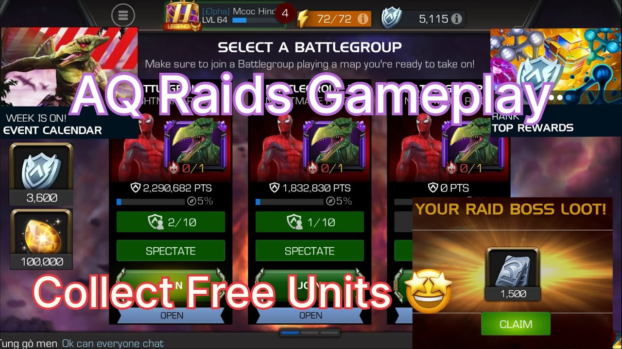 Aq raids gameplay and how to play Aq explained in Mcoc
