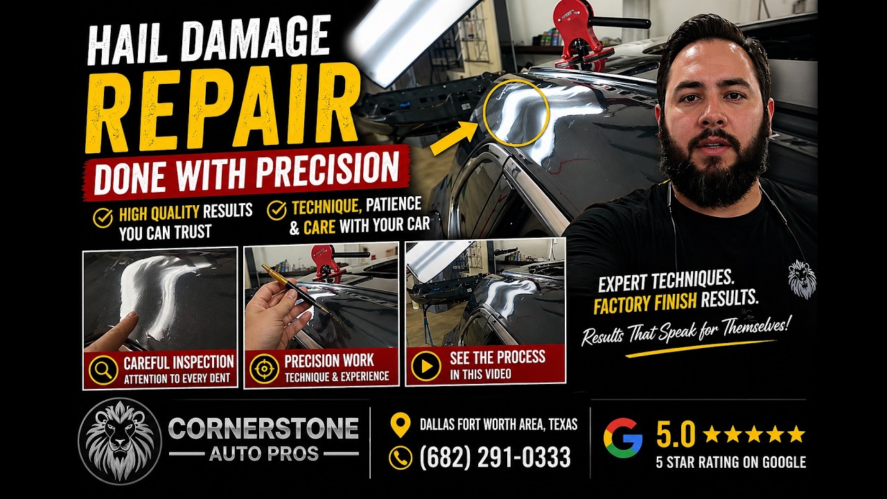 Auto Hail Roof Rail  Mid-Repair