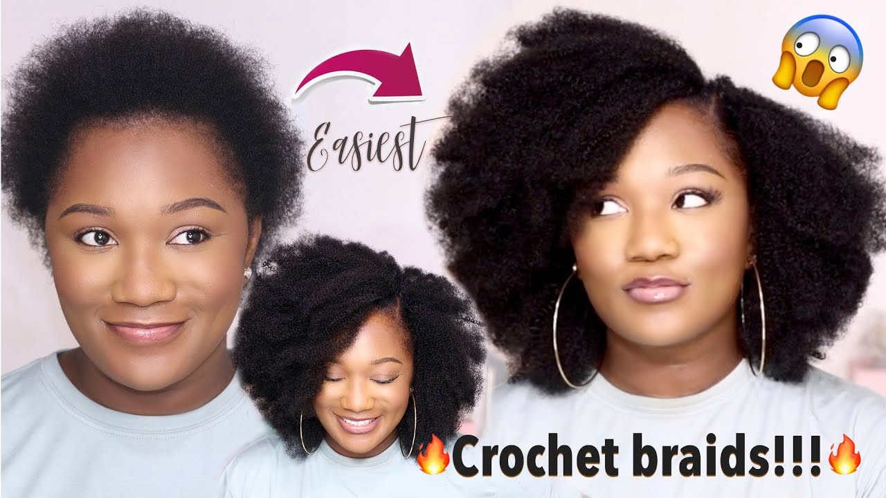 Can't braid? DO THIS!! 🔥 NO LEAVE OUT, No cornrows, QUICK and EASY BRAIDLESS CROCHET hairstyle