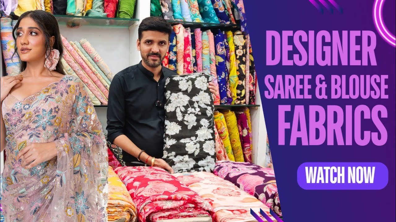 Designer saree & Blouse fabrics | Swathi fancy stores Ramkoti #fancysarees