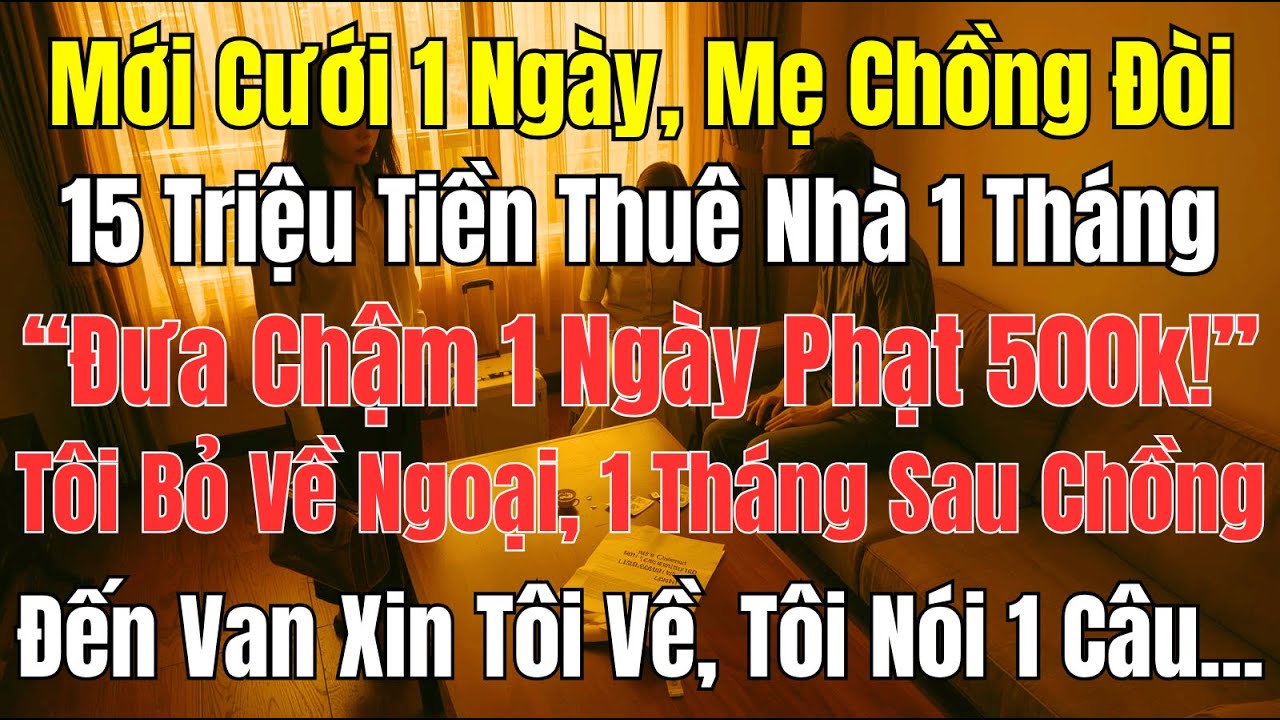 Câu Chuyện Gia Đình: Mới Cưới 1 Ngày, Mẹ Chồng Đòi 15 Triệu – Tôi Nói Một Câu Khiến Bà Sững Sờ