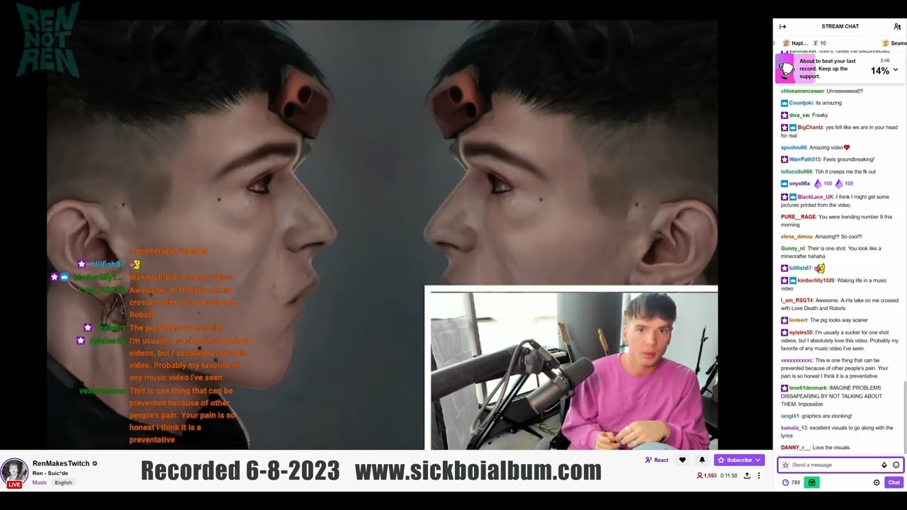 Ren - Su!cIde Twitch Stream - Recorded 6-8-2023 (Full) @renmakesmusic
