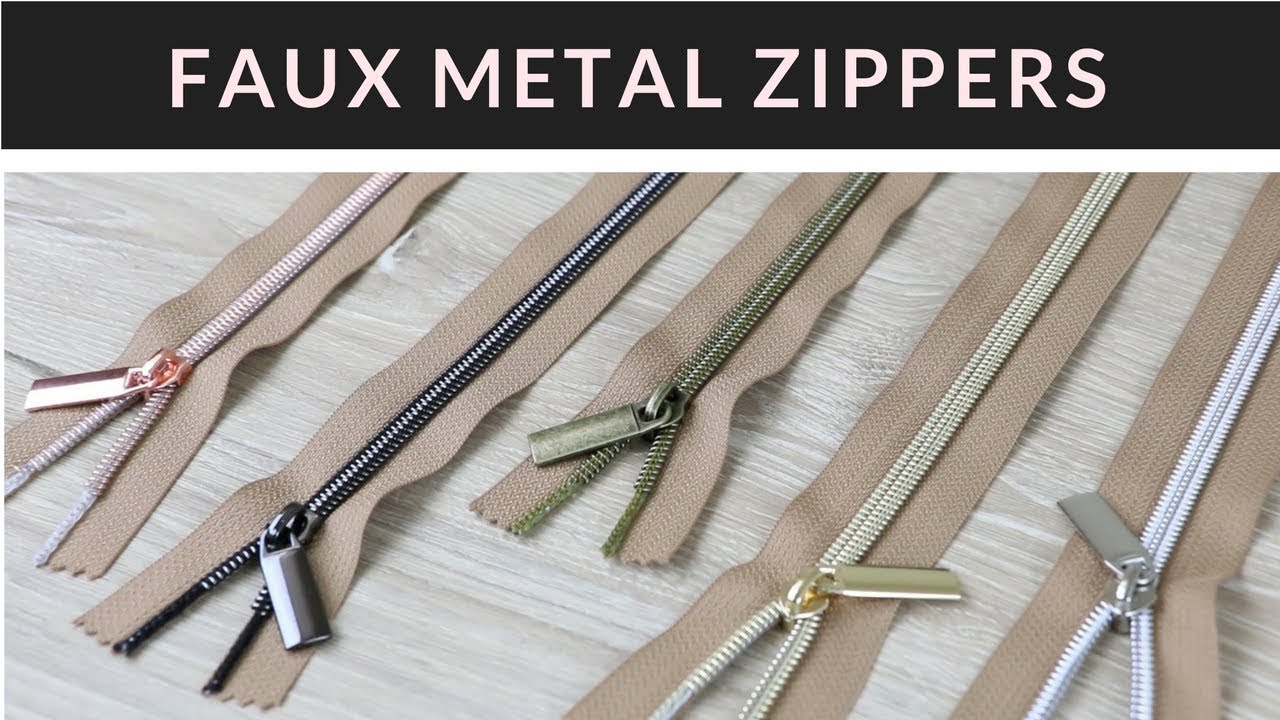 Faux Metal Handbag Zippers by the Yard