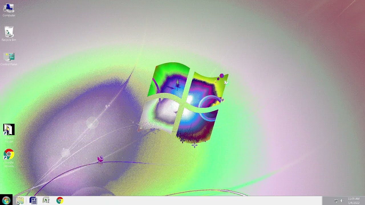 What Windows 7 looks like in lower color mode