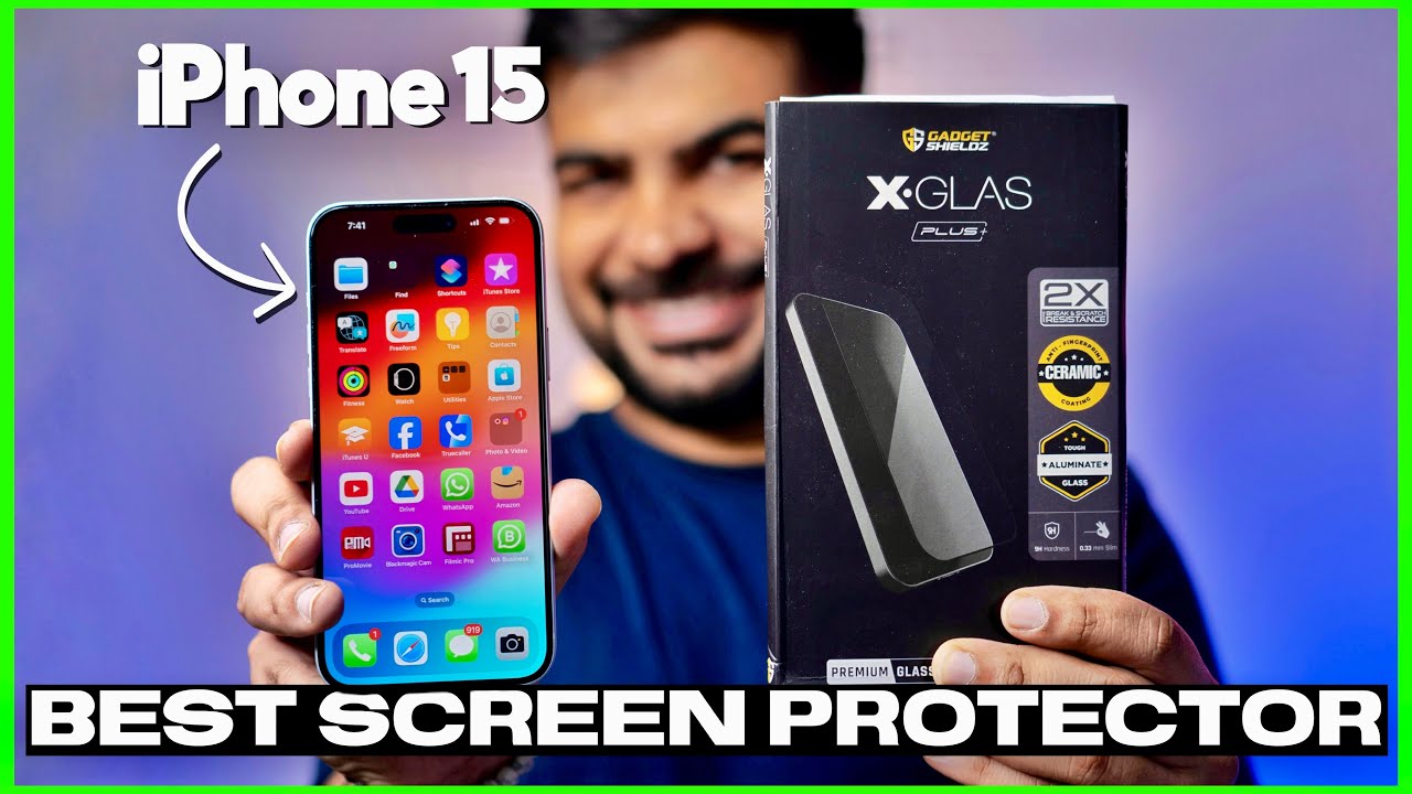 Best Screen Protector for iPhone 15 | Gadget Shieldz Tempered Glass for iPhones 15 | iPhone 15 Plus
