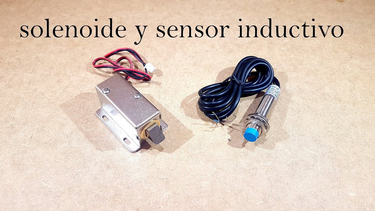 Funcionamiento de solenoide para puerta y sensor inductivo LJ12A3-4-Z/BX