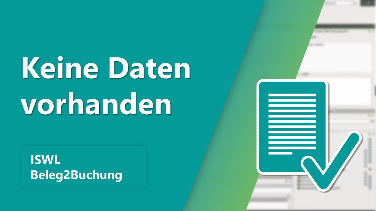 ISWL Beleg2Buchung - Keine Buchungen in DATEV Rechnungswesen vorhanden