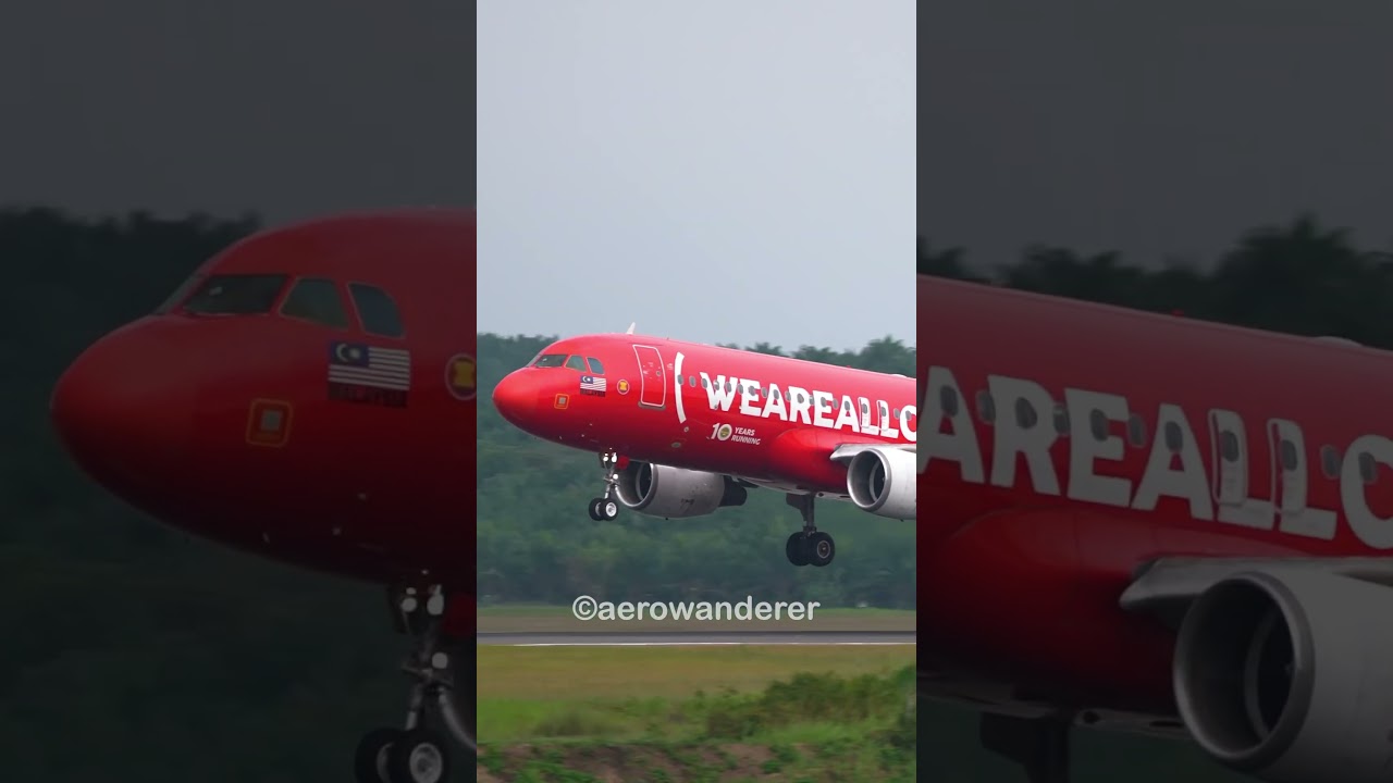 The SMOOTHEST A320 landing ever seen !!!! #shorts #aviation #airasia #landing #plane #kualalumpur
