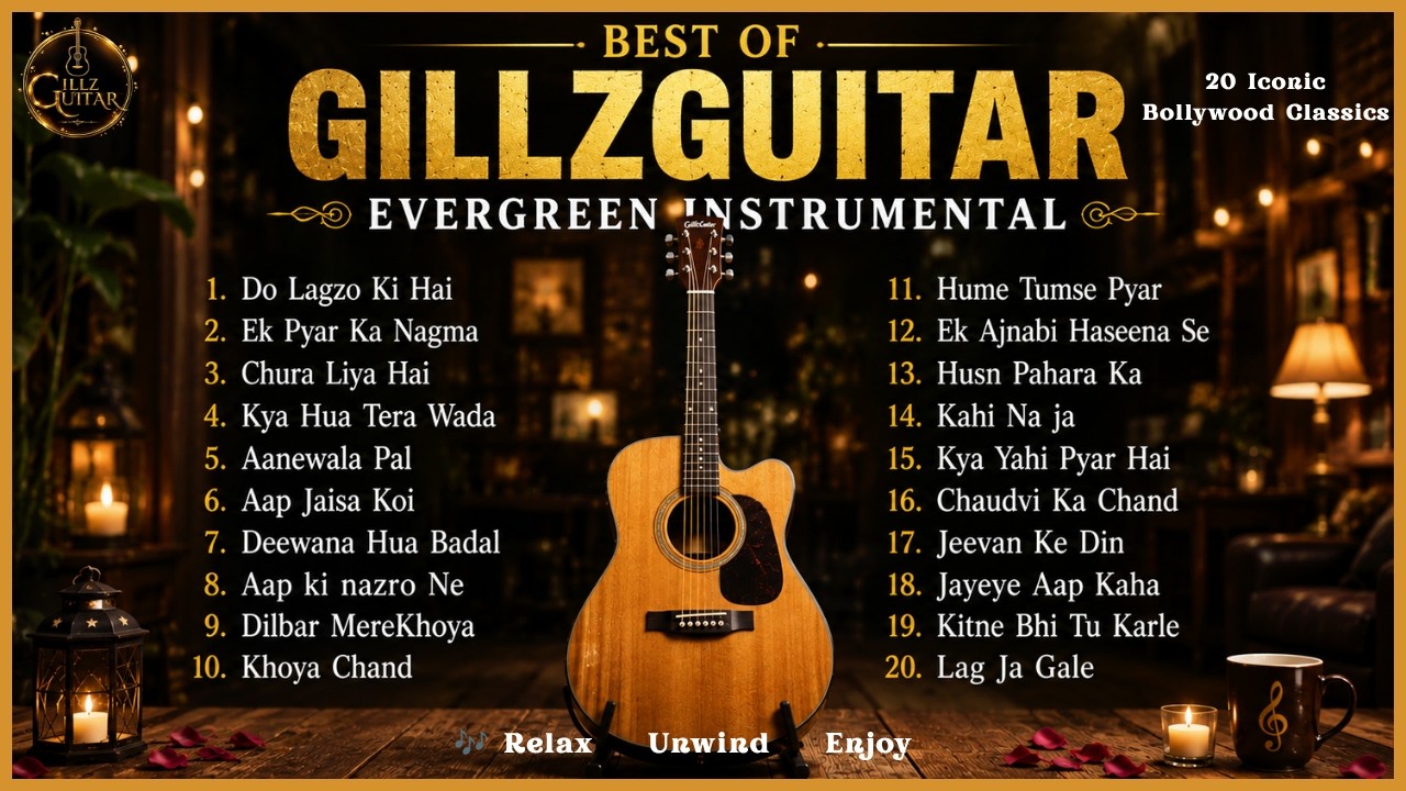 Evergreen Bollywood Guitar Instrumentals | Relaxing Acoustic Collection | Old Hindi Classics