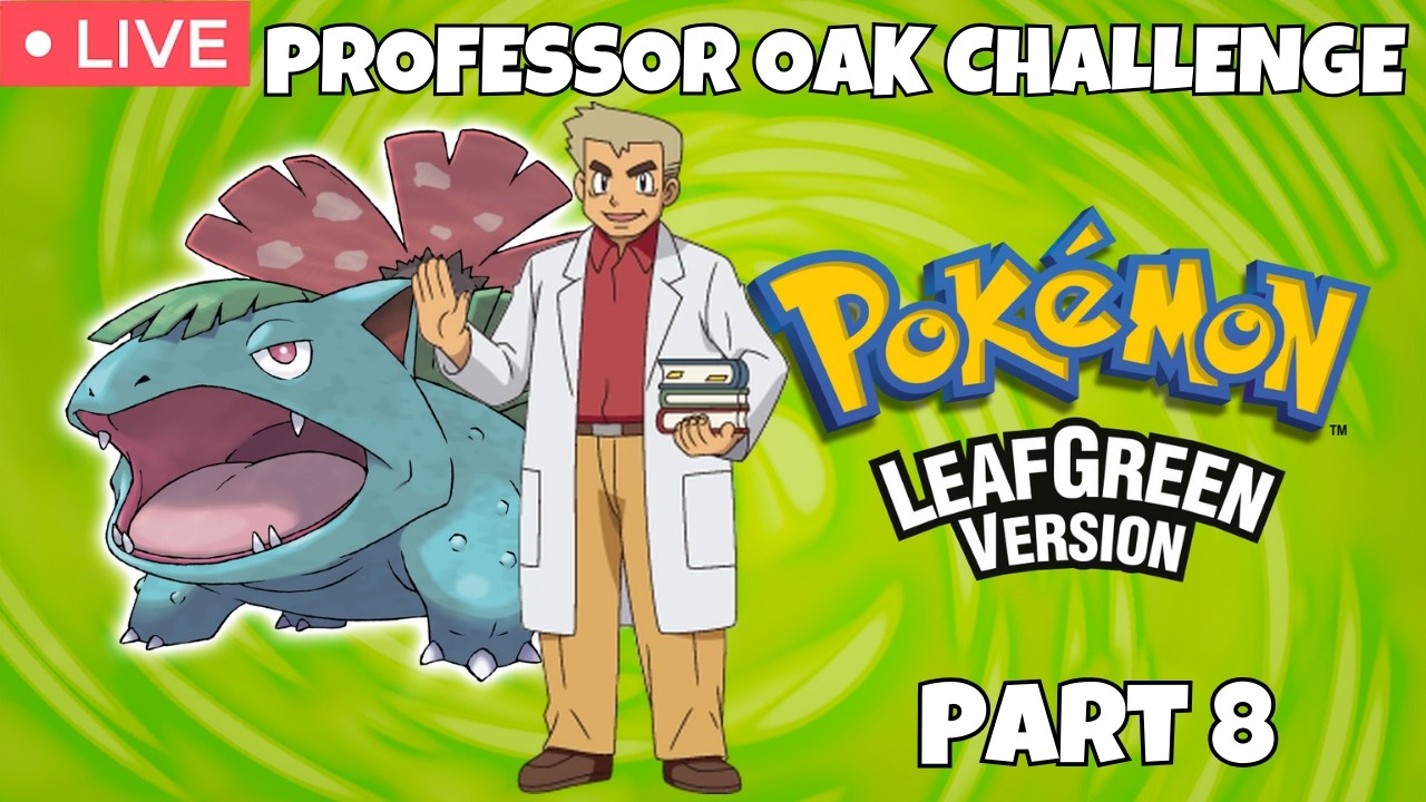 [LIVE] Mt. Moon! Looking for Stones. LeafGreen Professor Oak Challenge! !POC