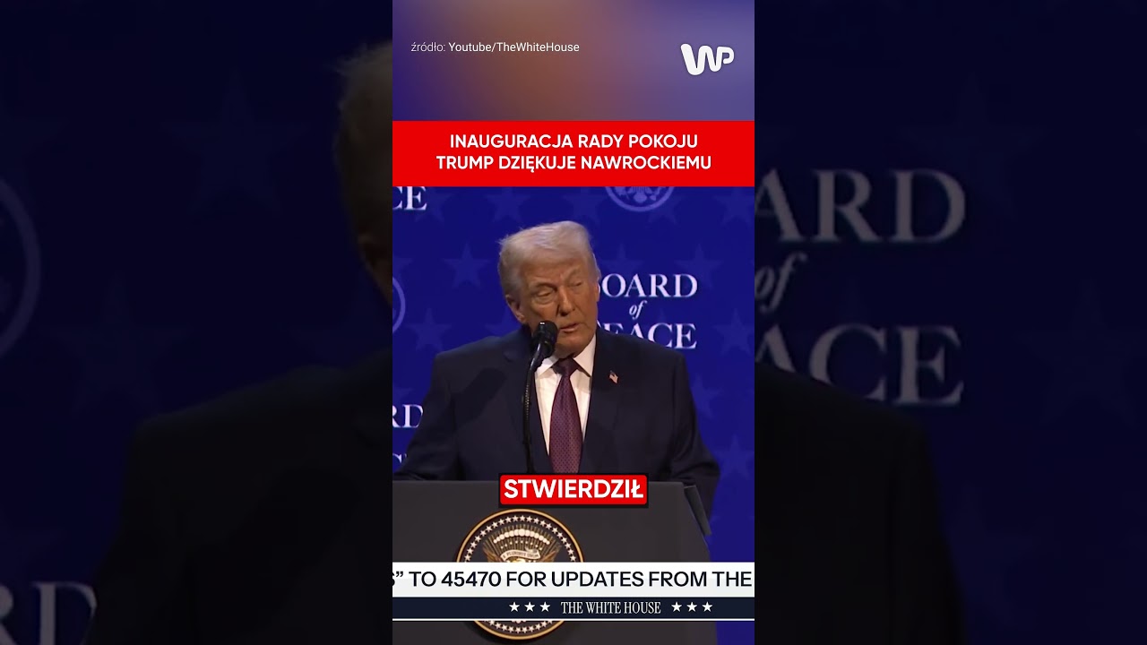 Inauguracja Rady Pokoju. Trump dziękuje Nawrockiemu #trump #nawrocki #polityka