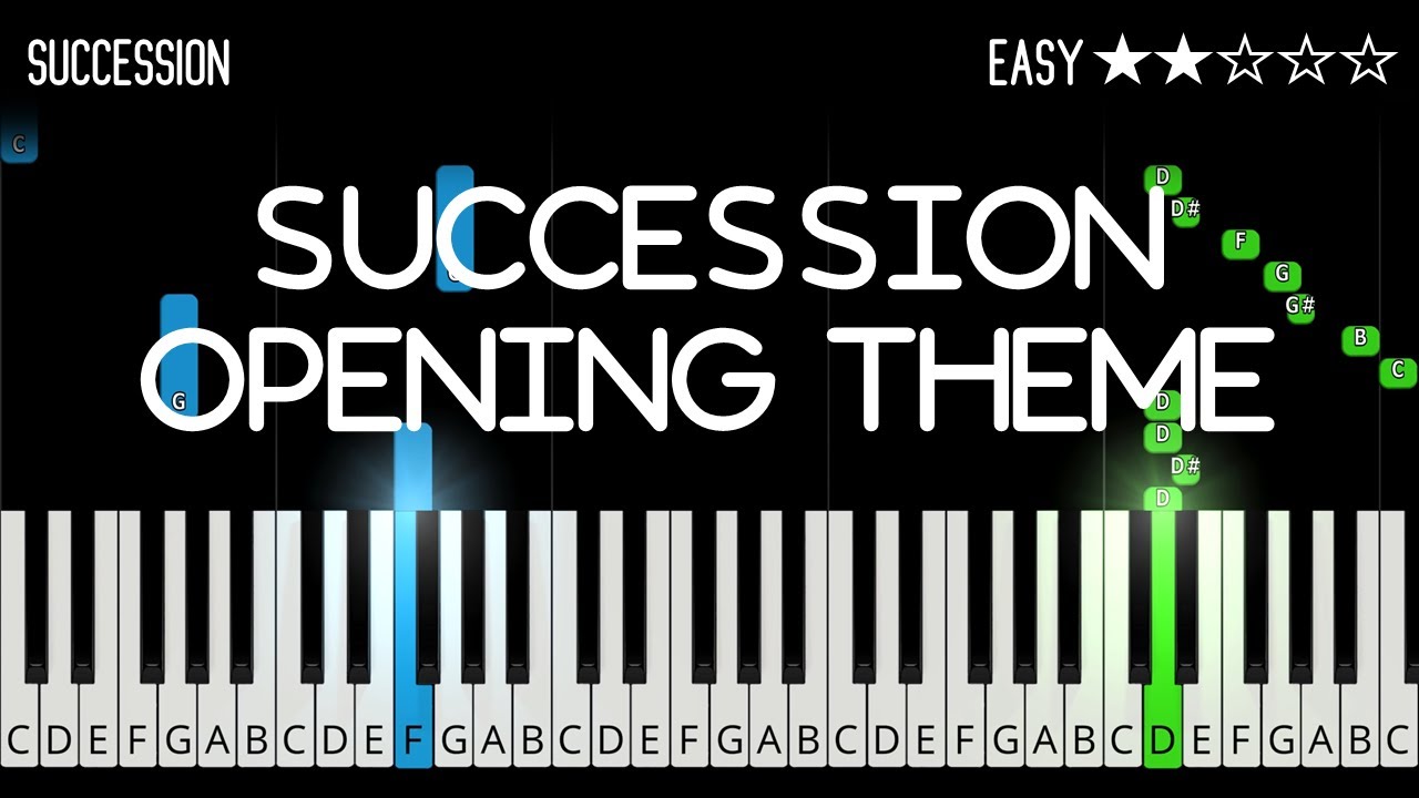 Succession - Opening Theme Song - EASY Piano Tutorial