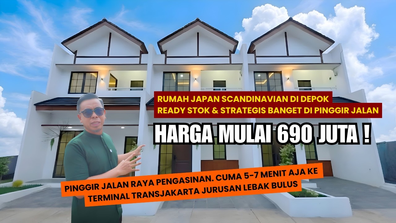 RUMAH 2 LANTAI SUPER STRATEGIS BERGAYA JAPANDI CUMA 690 JUTA !