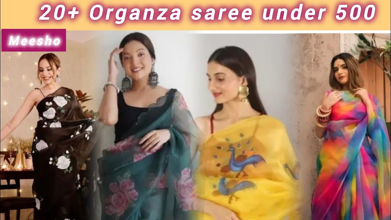 Meesho oraganza saree || 