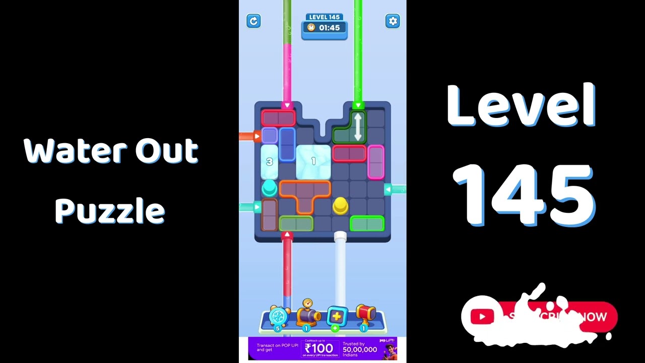 Water Out Puzzle Level 145 Walkthrough 💧 | Step-by-Step Solution | SolutionGuruji