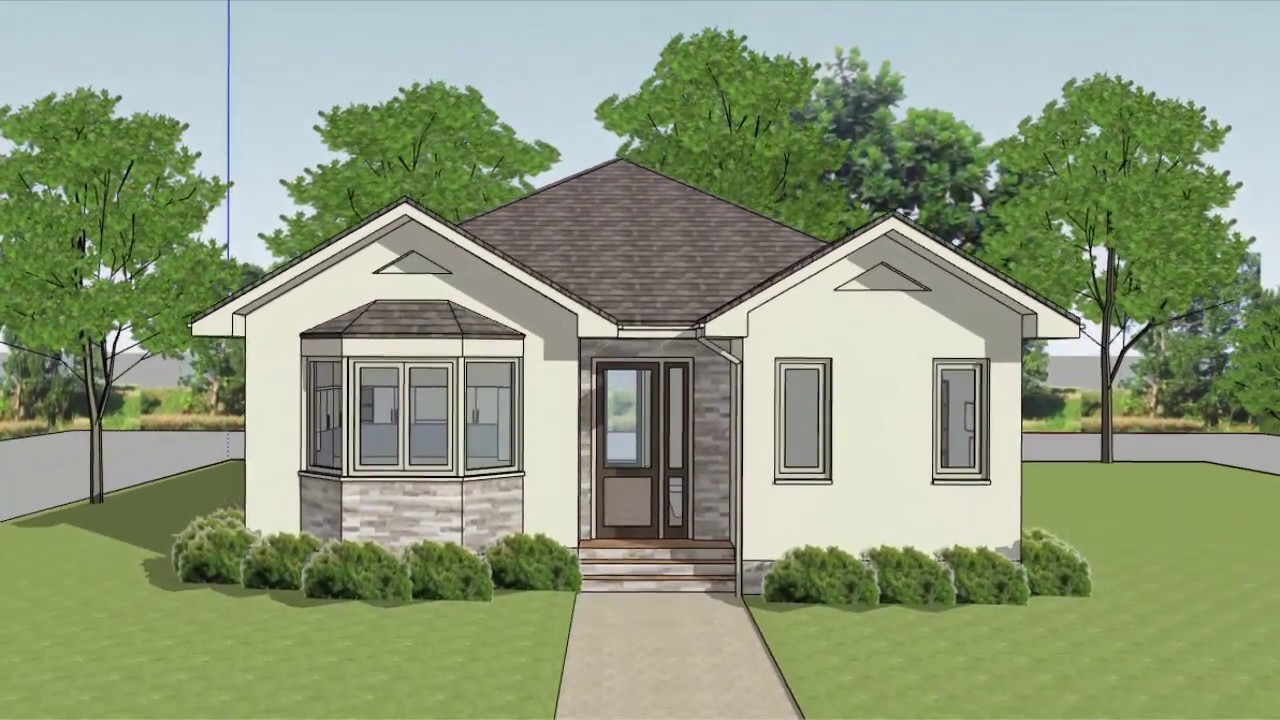A reasonable home design with 105m2 including 3 bedrooms, 2 baths | Small house design ideas