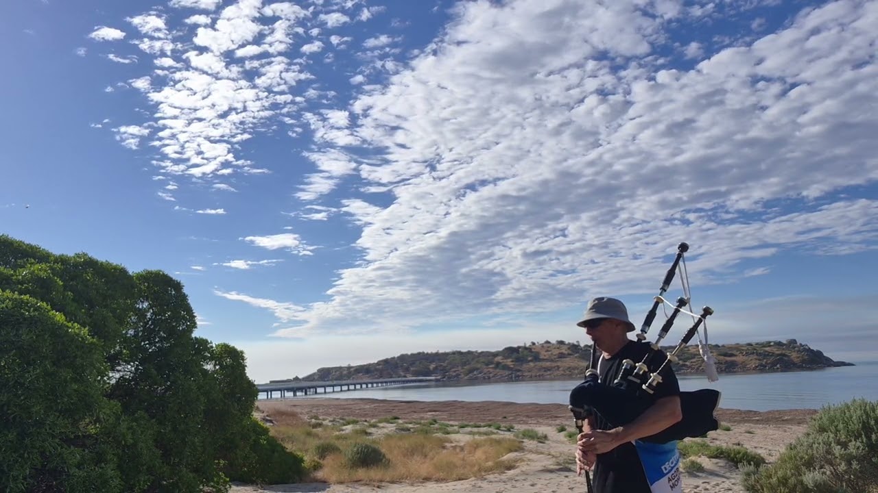 When the Battles O'er  - Set to a beautiful coastal backdrop - Granite Island - Victor Harbor. 