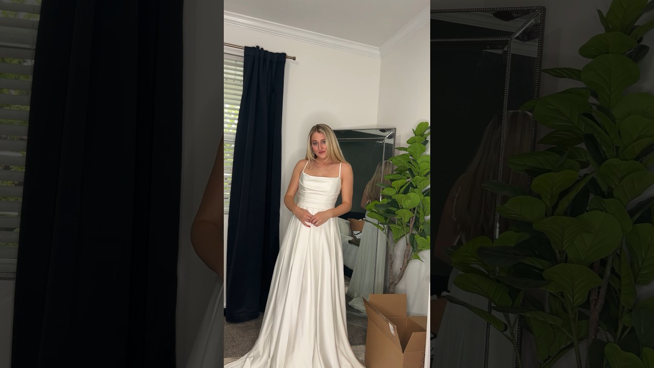 Try on Wedding Dresses at Home With Me + AZAZIE ✨