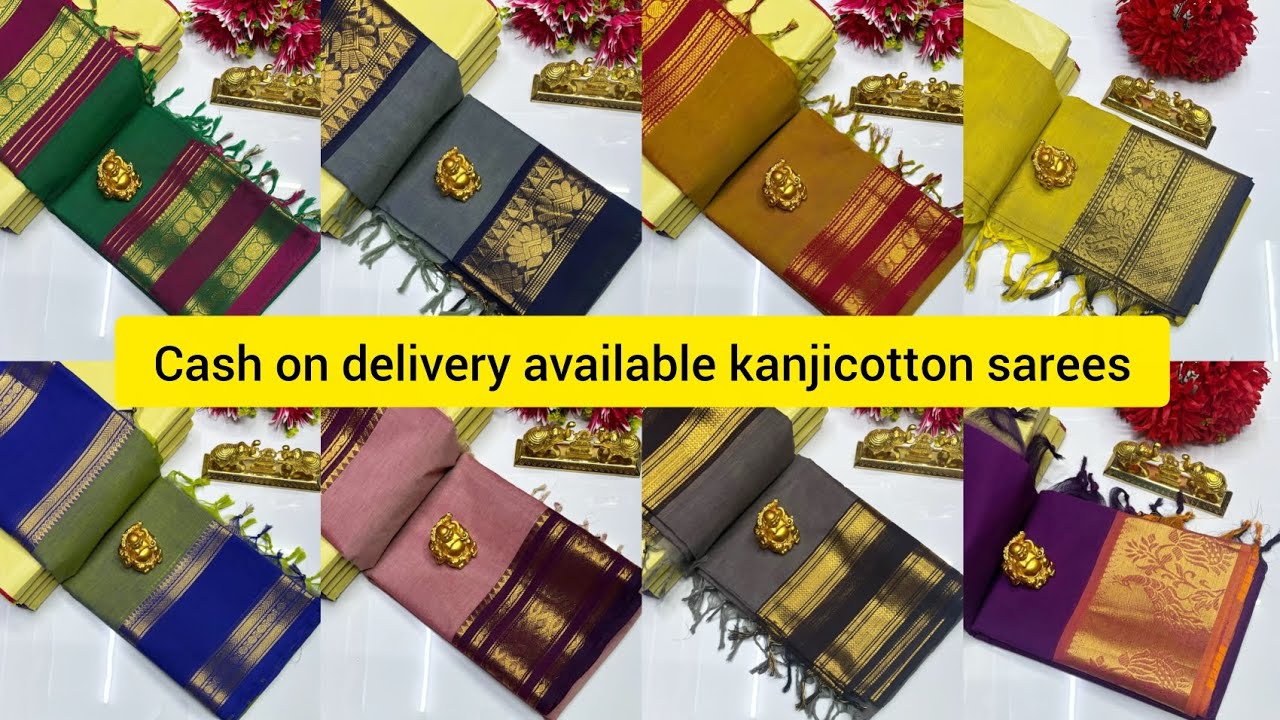 Premium quality 🌞 Kanchicotton sarees ☎️ WhatsApp 8695184334 #purecotton #onlineshopping #saree 