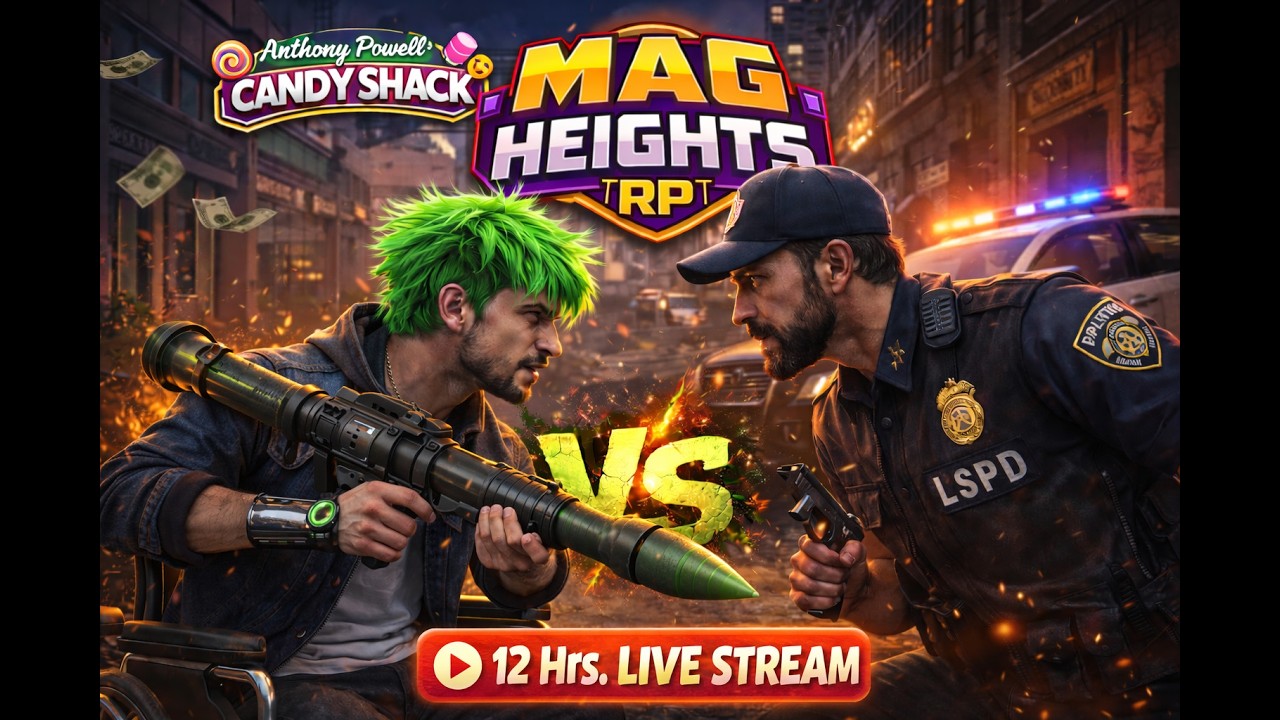 🔥 12 HRS. LIVE | CEREBRAL PALSY GAMER VS THE LOST MC | MAG HEIGHTS RP