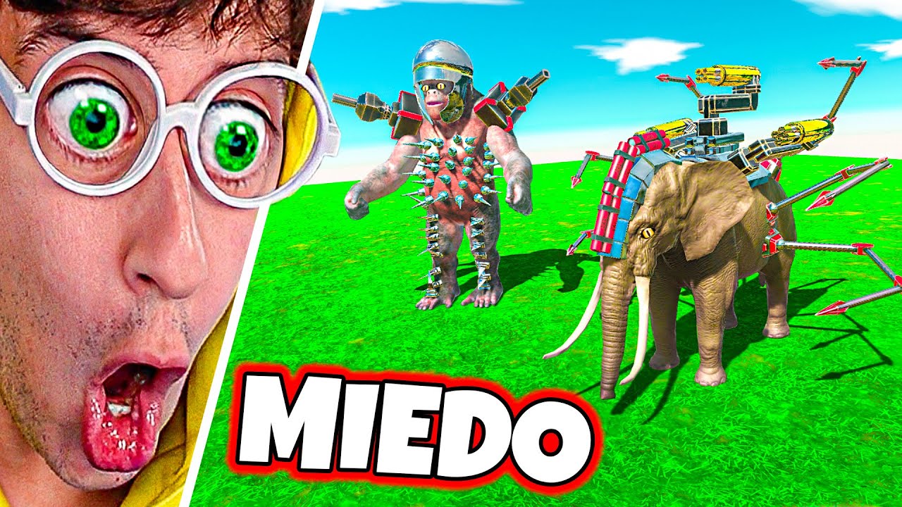 Batalla vs Animales ROBOT 🤖🔥!! (Competici&oacute;n HERMANOS 😱) - Battle Simulator TEKENDO
