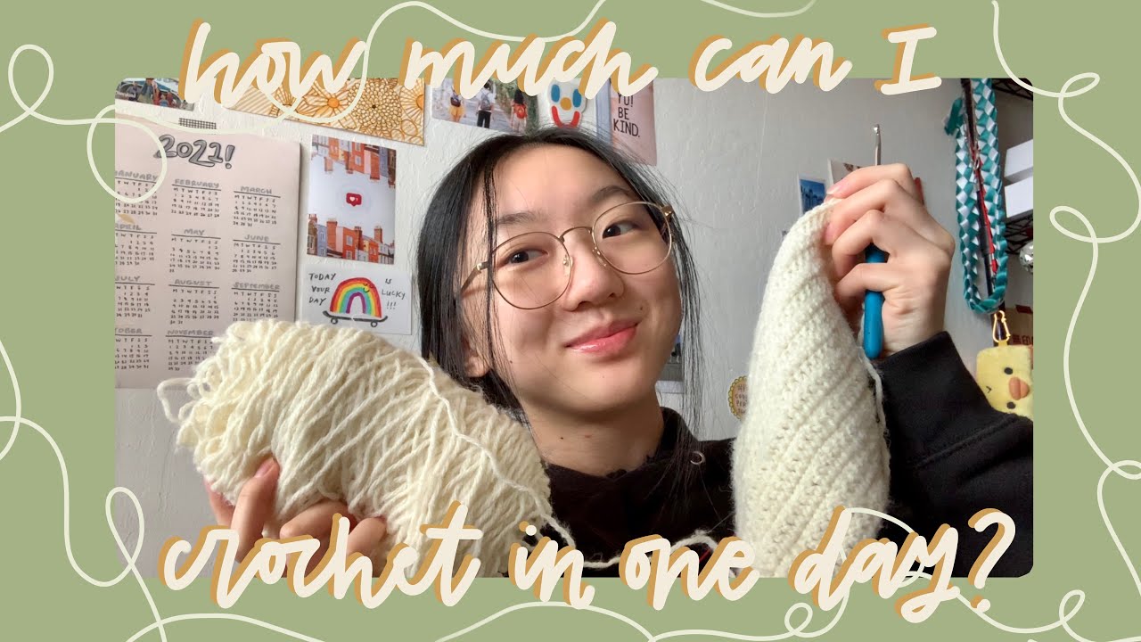 HOW MUCH CAN I CROCHET IN A DAY? 24 hour crochet with me vlog - making a crochet shopping bag :)