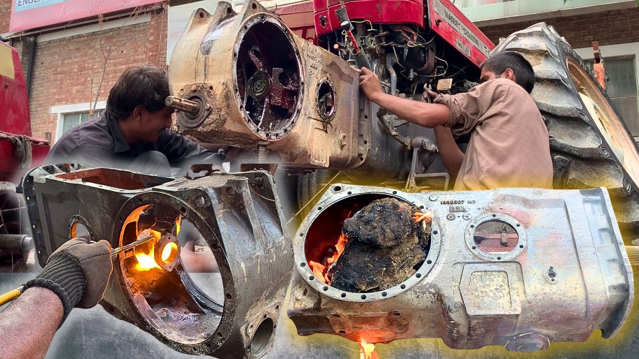 Challenging Cast Iron Welding Repair | Tractor BROKEN Differential Housing Rebuild (Part 1)