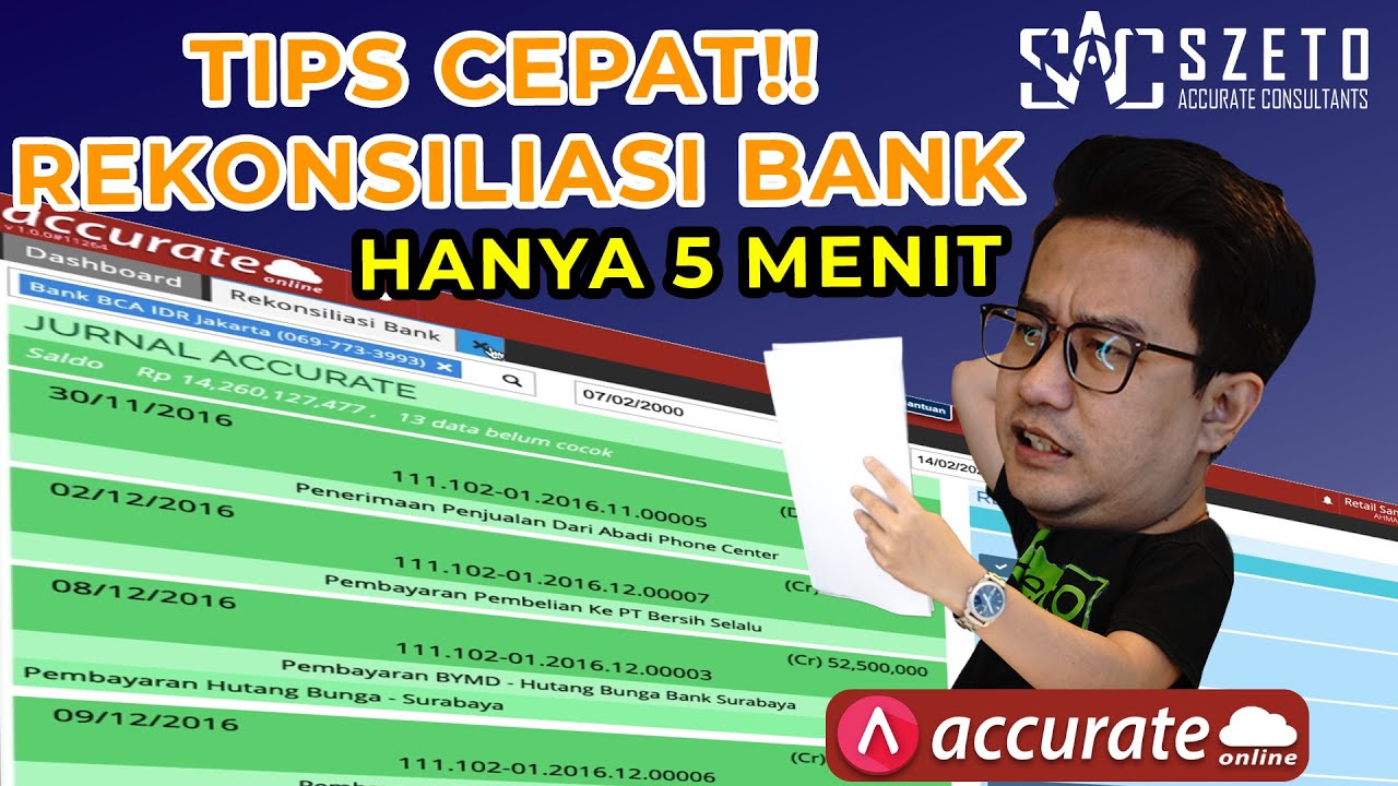SECEPAT ITU REKONSILIASI BANK DI ACCURATE ONLINE !? CUMA 5 MENIT??