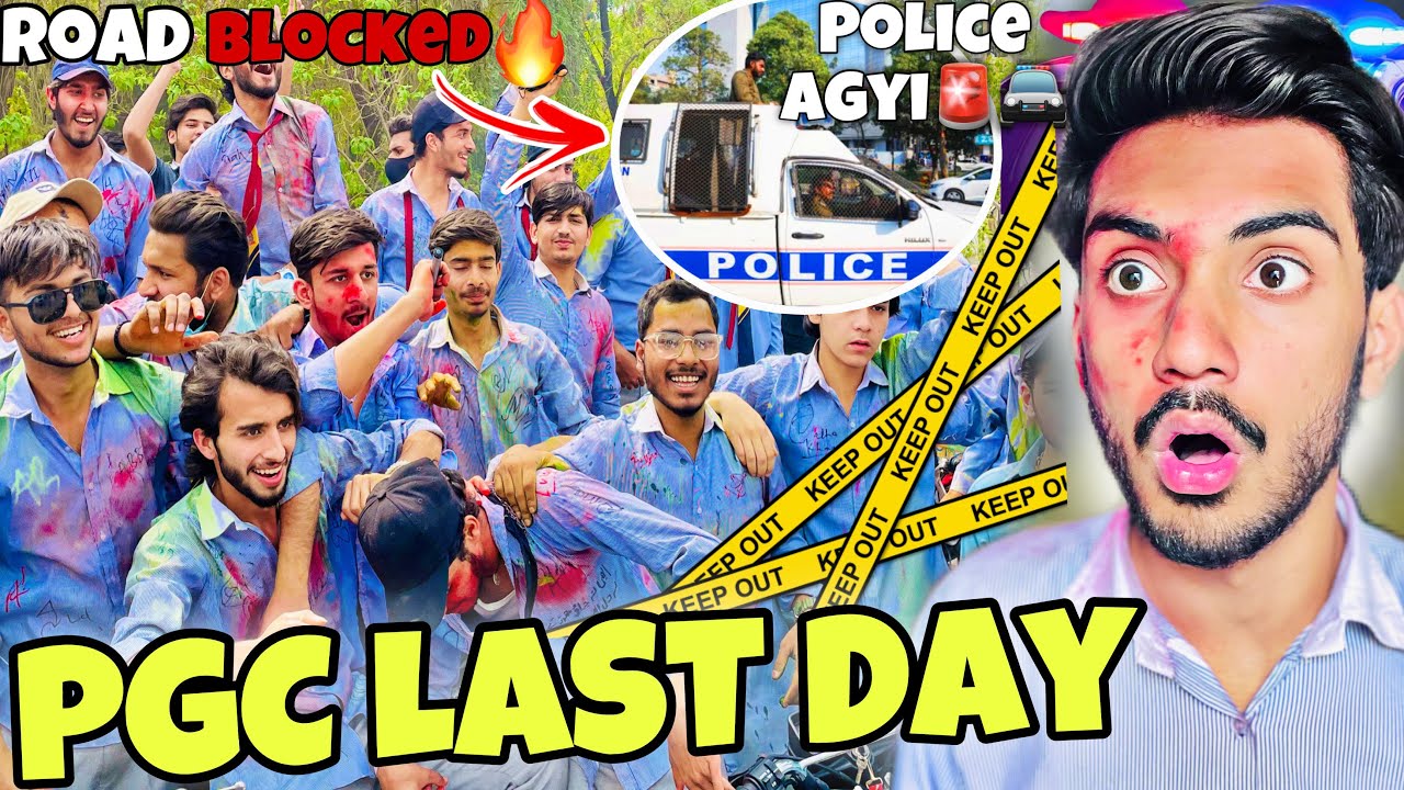 PUNJAB COLLEGE LAST DAY😱|Rally Scenez🔥|Police Arrived🚨👮‍♂️🚔
