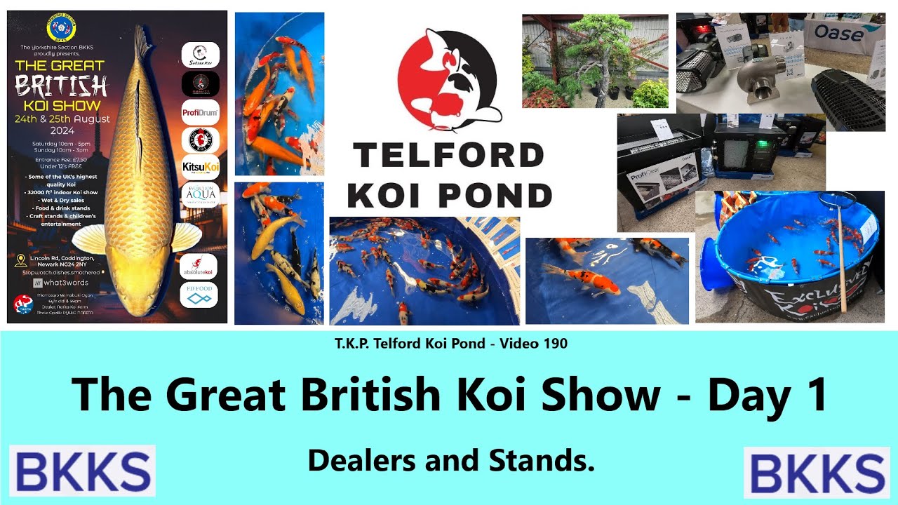 T.K.P. Telford Koi Pond - Video 190 - The Great British Koi Show Day 1    -Dealers and Stands #koi