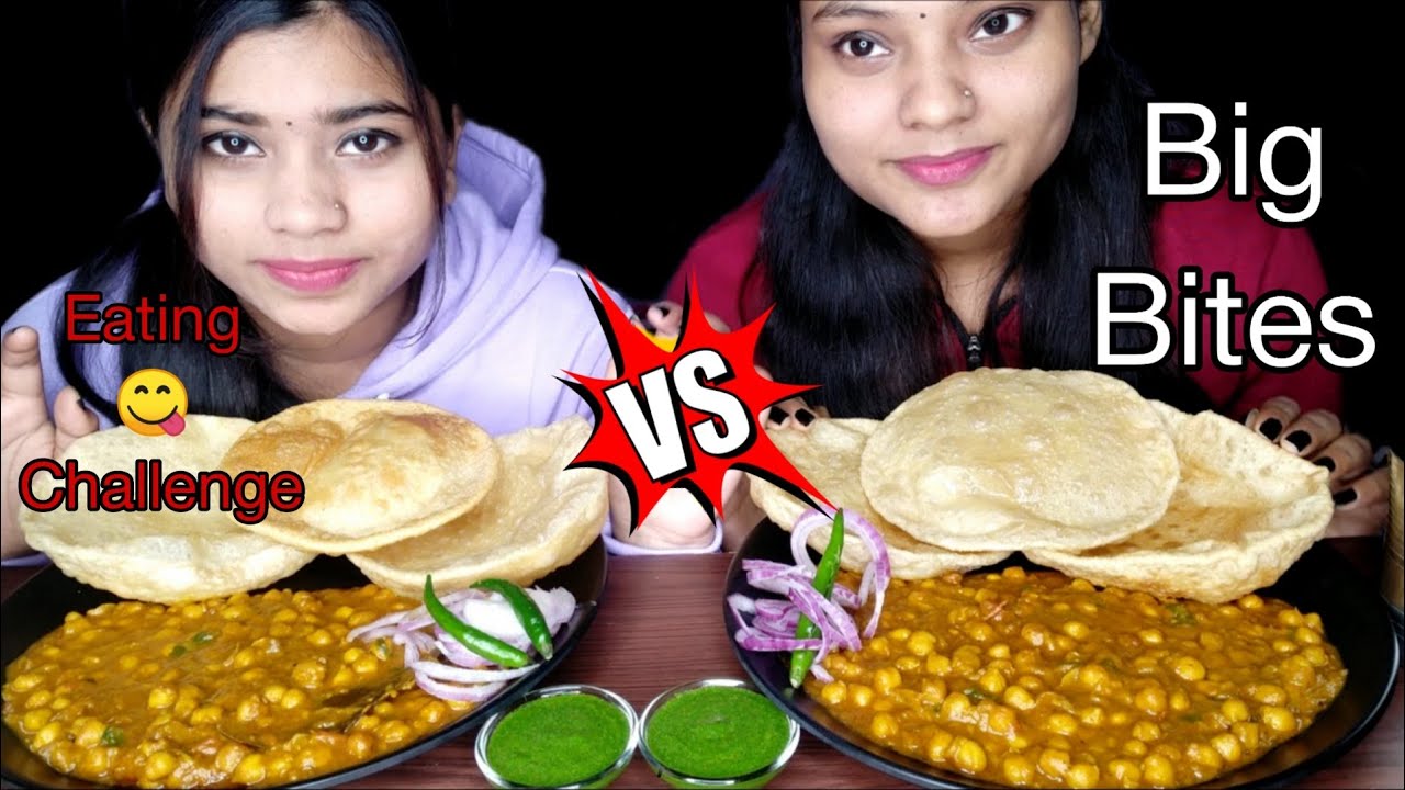 EATING CHOLE BHATURE CHALLENGE | FOOD EATING CHALLENGE | CHATPATI SISTER'S | EATING SHOW