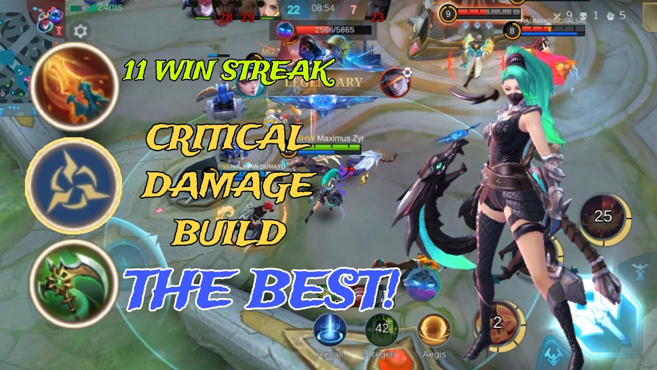 HANABI LEGENDARY FULL CRITICAL DMG - BEST BUILD AND EMBLEM 2024 | MOBILE LEGENDS