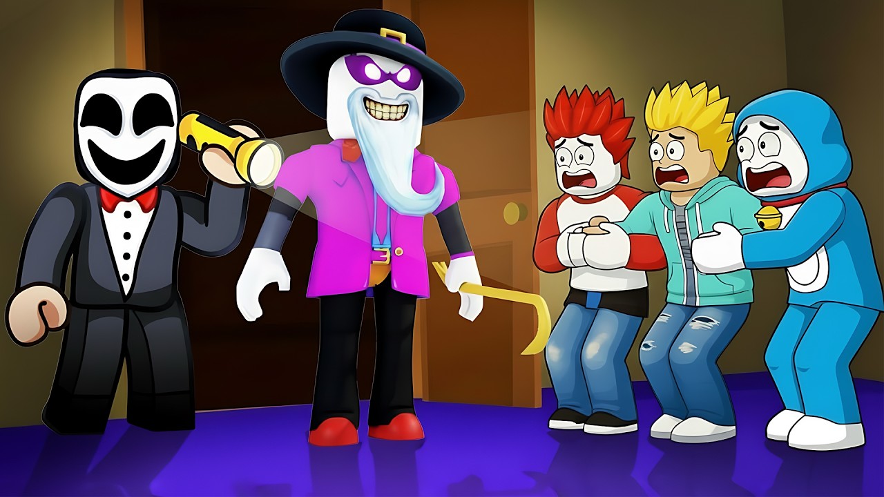 Surviving the SCARIEST NIGHT in Roblox Break In Story 🎩🎩