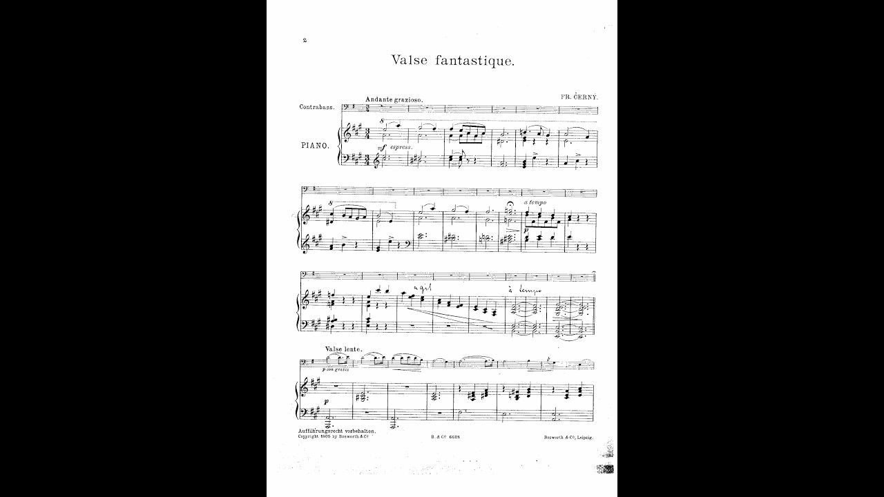 František Černý – Valse fantastique (double bass & piano)