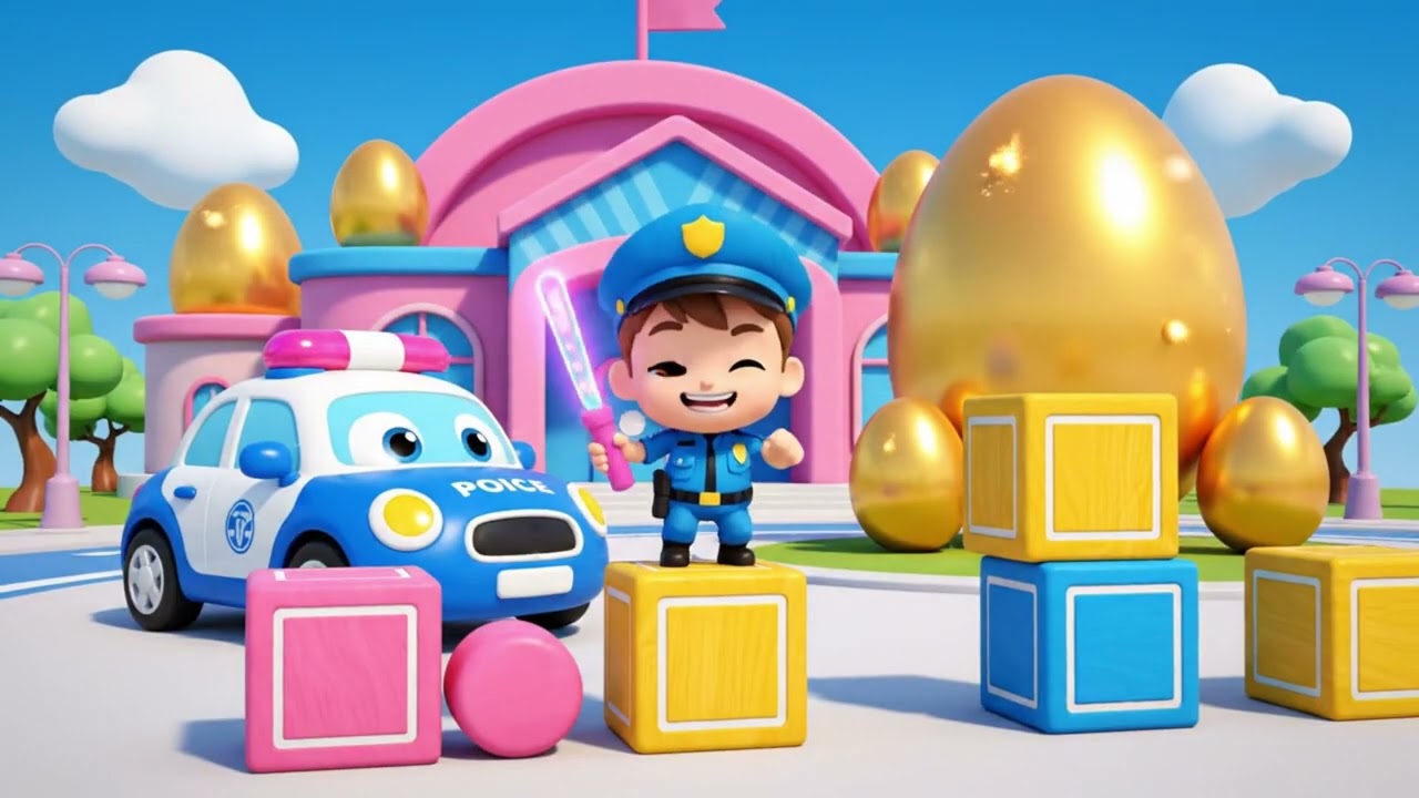 Police Car Song for Toddlers 🚨 | Fun Vehicle Music