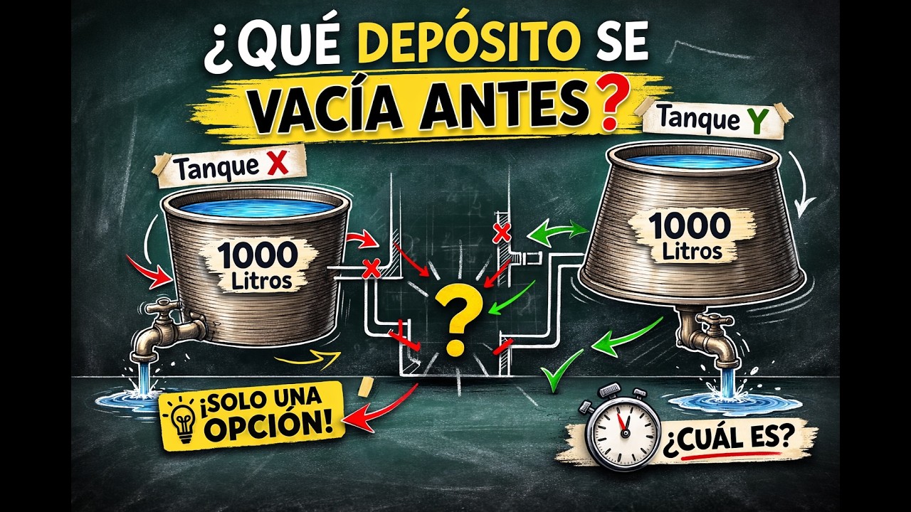 ¿Qué depósito se vacía antes? El reto que engaña a casi todo el mundo