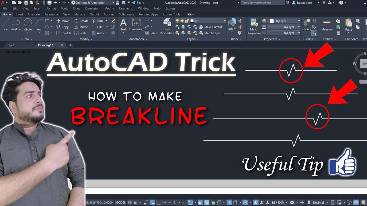 AutoCAD Tricks || How to Make BreakLine Professionally || Deepak Verma
