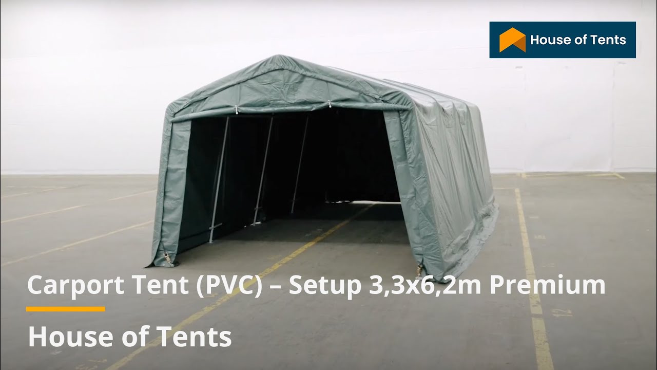 Carport Tent (PVC) – Setup 3,3x6,2m Premium