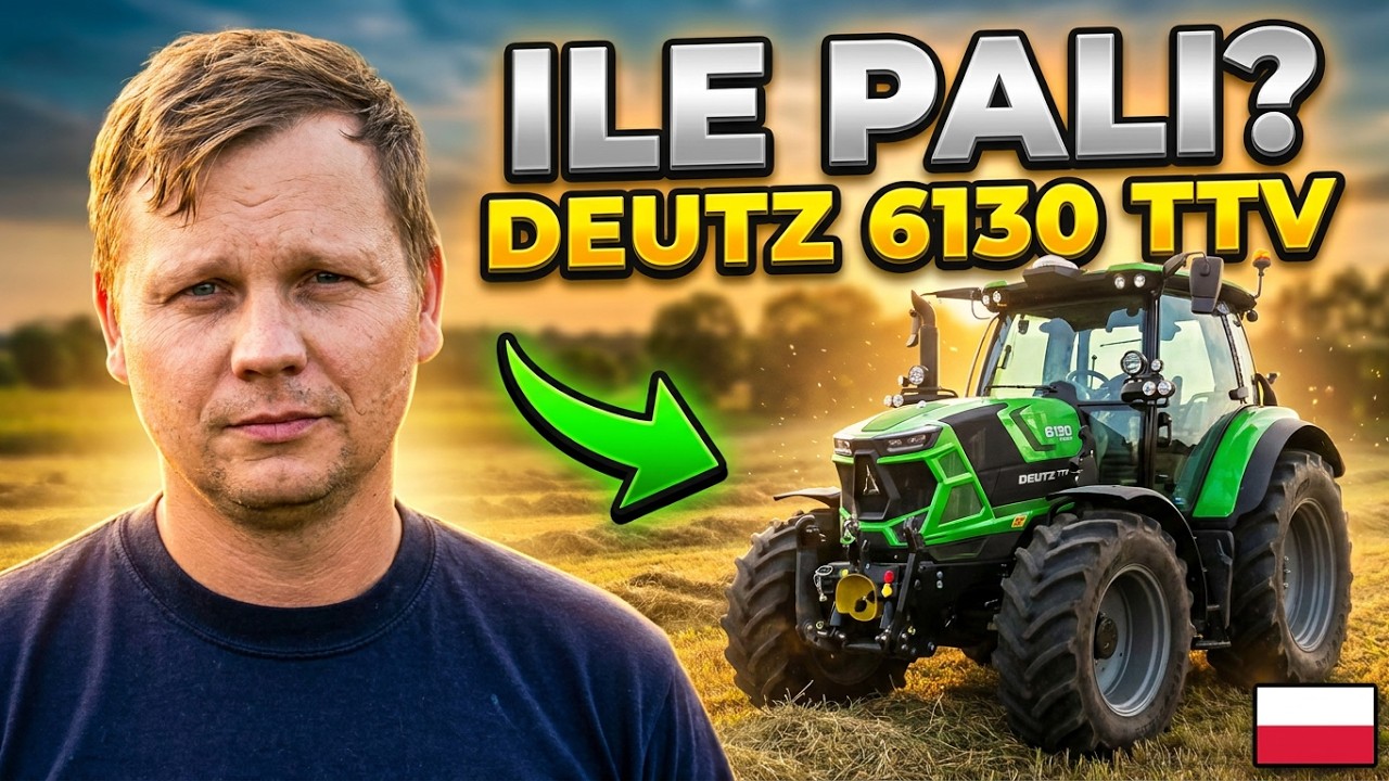 Kupiłem Deutz-Fahra 6130 TTV. Ile palą traktory? 👉 konkretne obserwacji rolnika